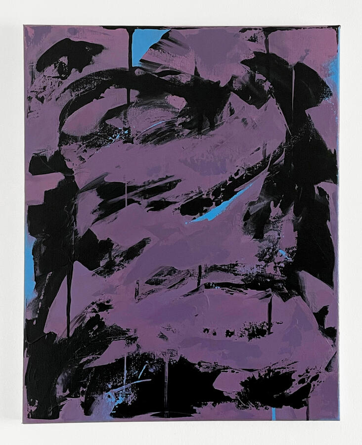 "Séisme" Acrylic on canvas. 20 x 16 inches. 2022.