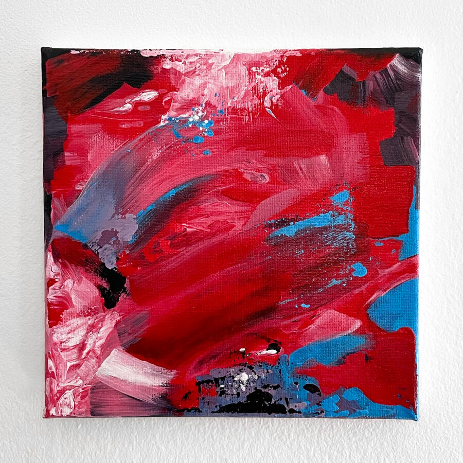 "Untitled I" Acrylic on canvas. 8 x 8 inches. 2022.
