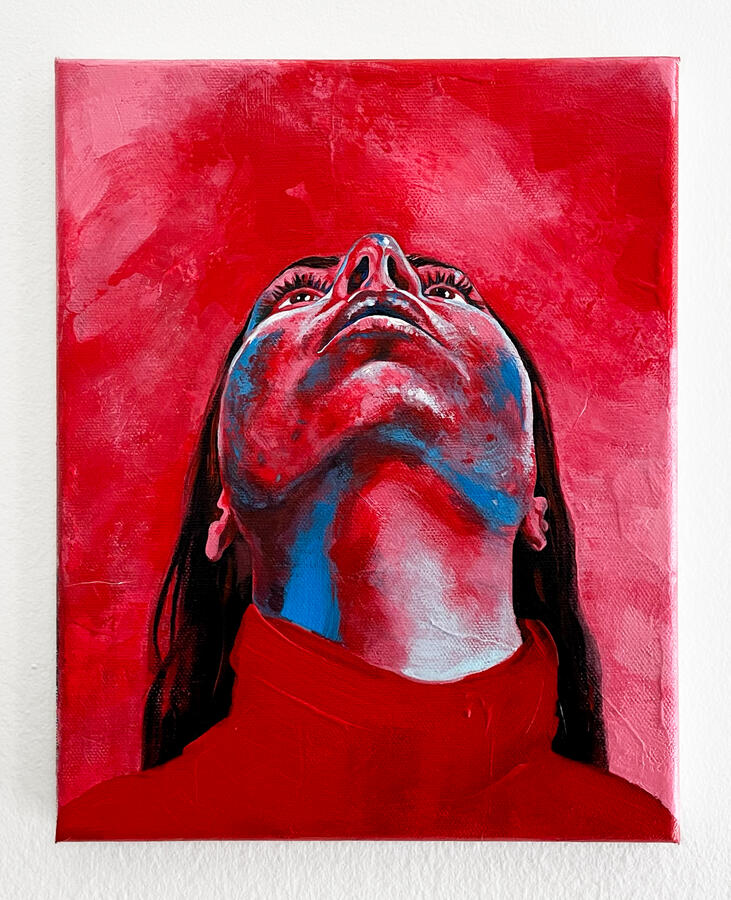 "Cortisol" Acrylic on canvas. 10 x 8 inches. 2022.
