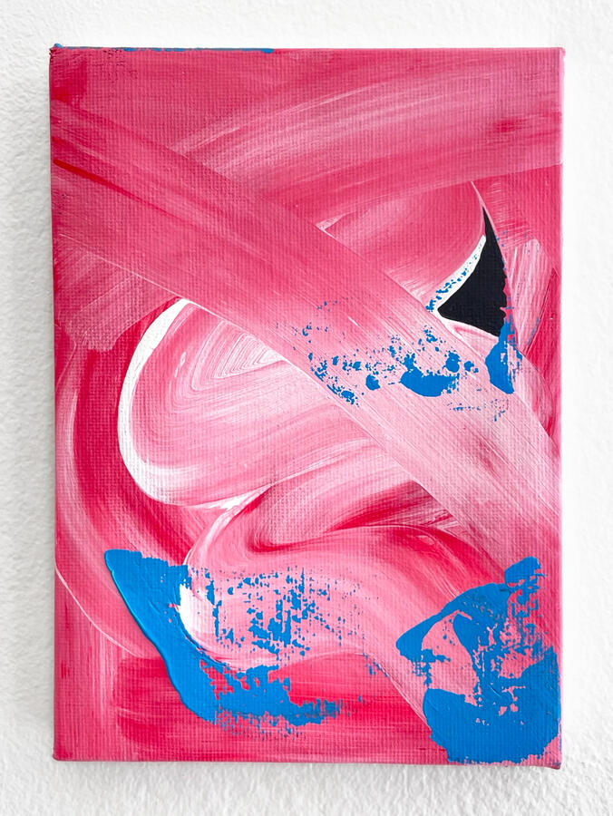 "Le Vide" Acrylic on canvas. 7 x 5 inches. 2022.