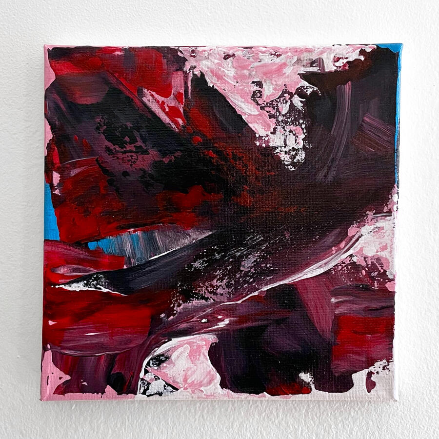 &quot;Untitled II&quot; Acrylic on canvas. 8 x 8 inches. 2022.