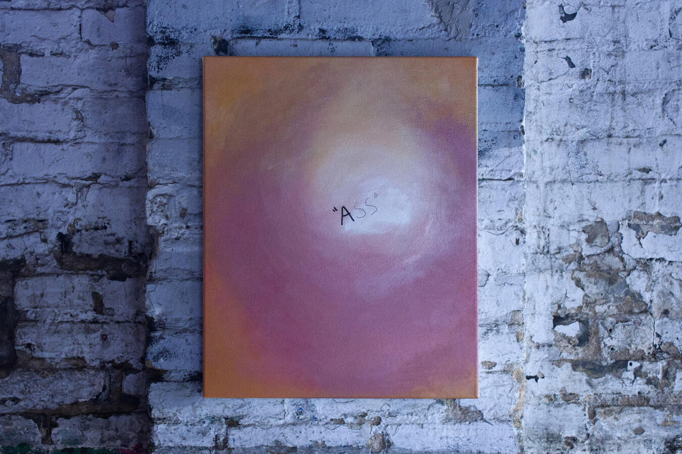 "Ass" Acrylic on canvas. 16 x 20 inches. 2014.