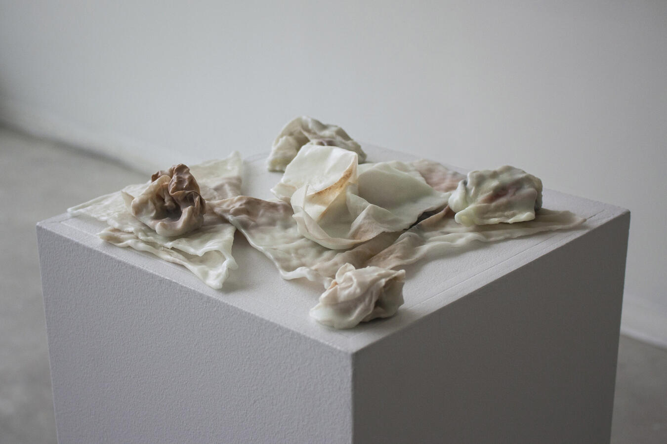 Disposable makeup wipes, pigment, and wax. Various sizes. 2017.