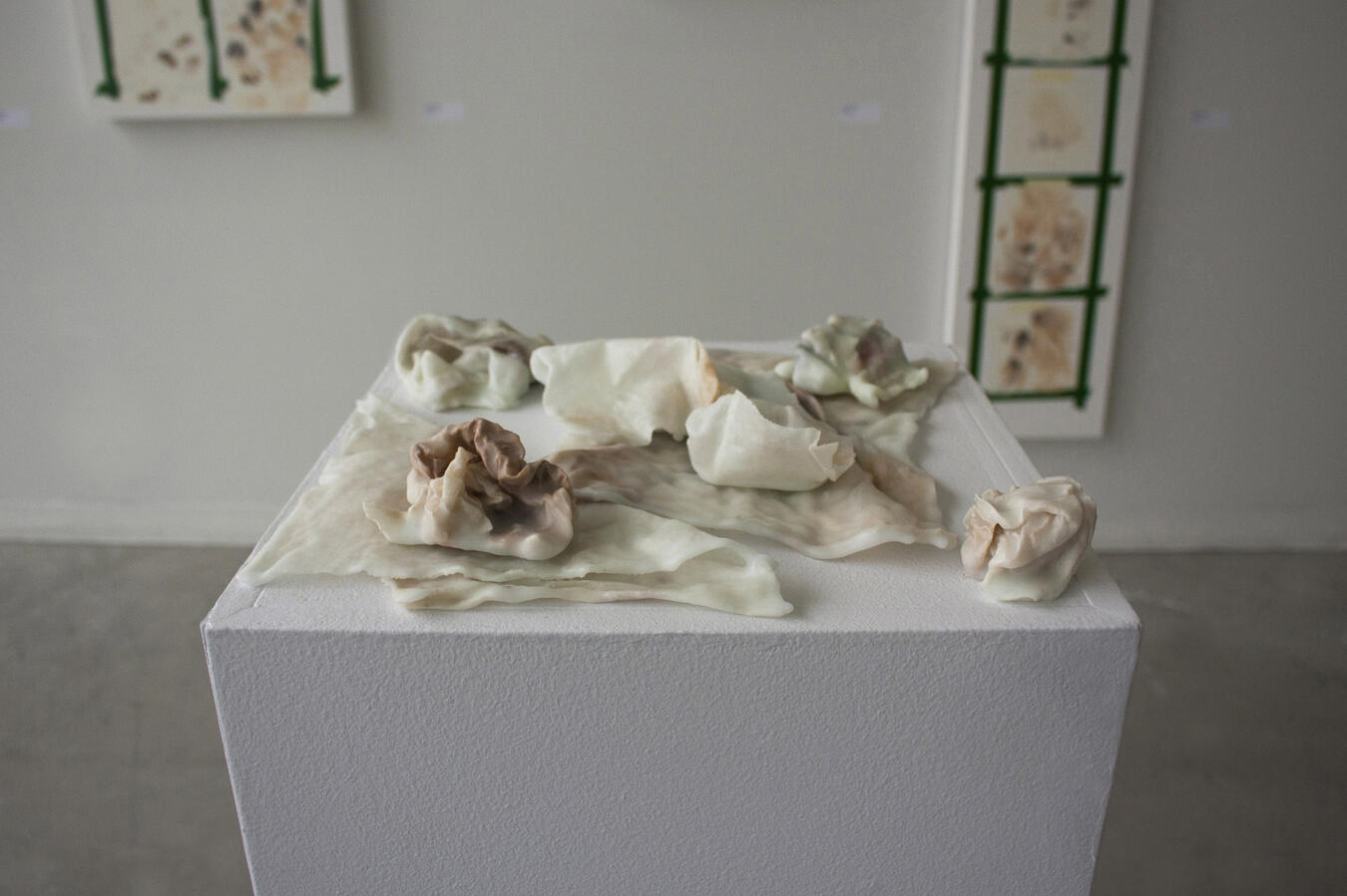 Disposable makeup wipes, pigment, and wax. Various sizes. 2017.