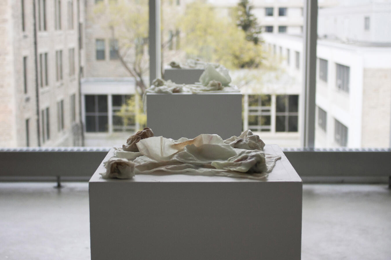 Disposable makeup wipes, pigment, and wax. Various sizes. 2017.