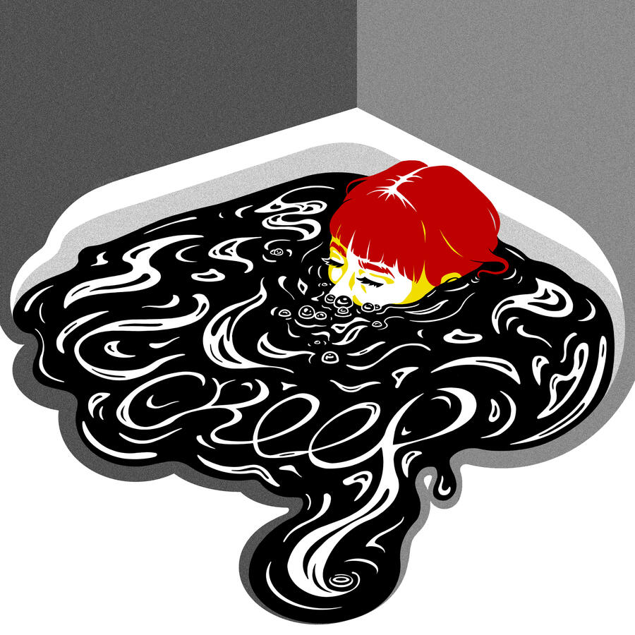 Kirche &quot;Creep&quot; single artwork. Digital illustration. 2019.