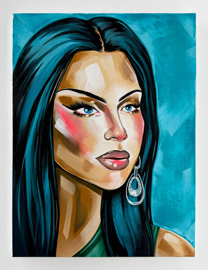"Traycee" Acrylic on canvas. 12 x 16 inches. 2026.