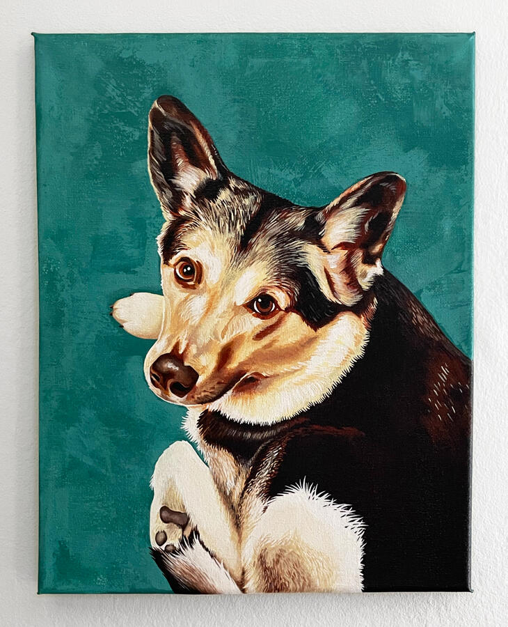 Untitled. Acrylic on canvas. 14 x 11 inches. 2022.