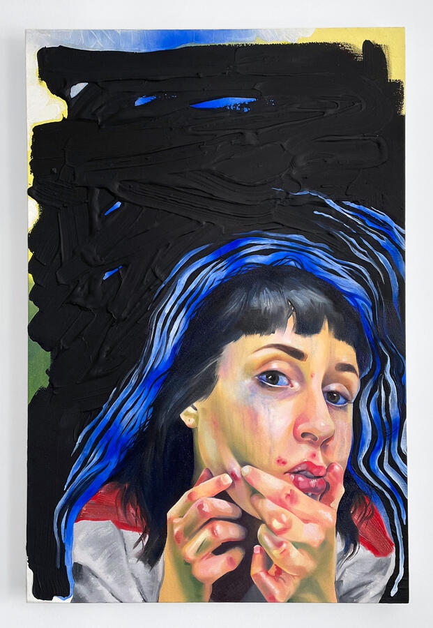 &quot;Vanity&quot; Oil and acrylic on canvas. 36 x 24 inches. 2021.